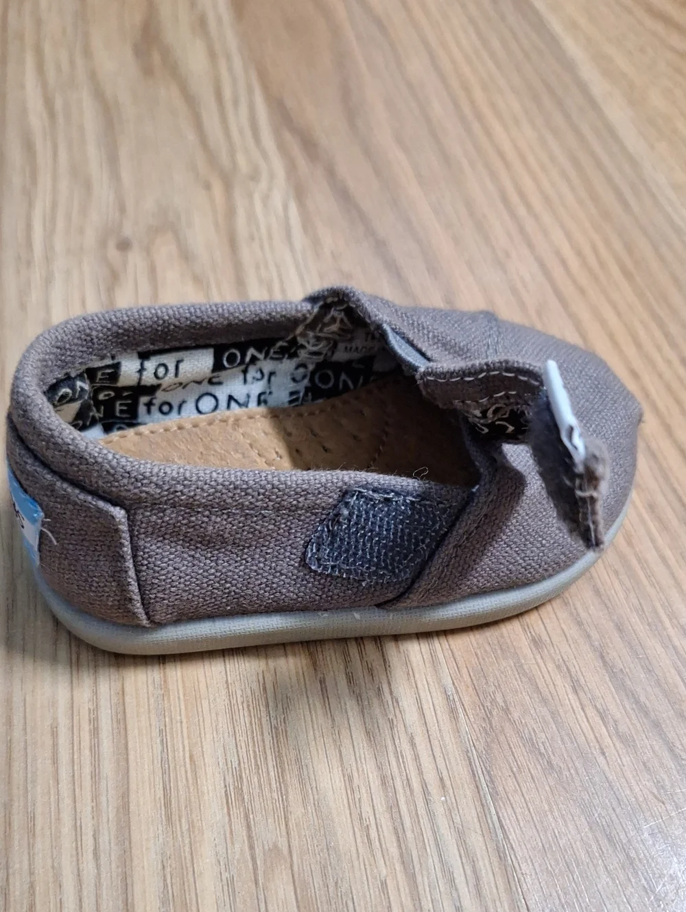 TOMS Baby Kids Slip-On Shoes in Taupe Gray